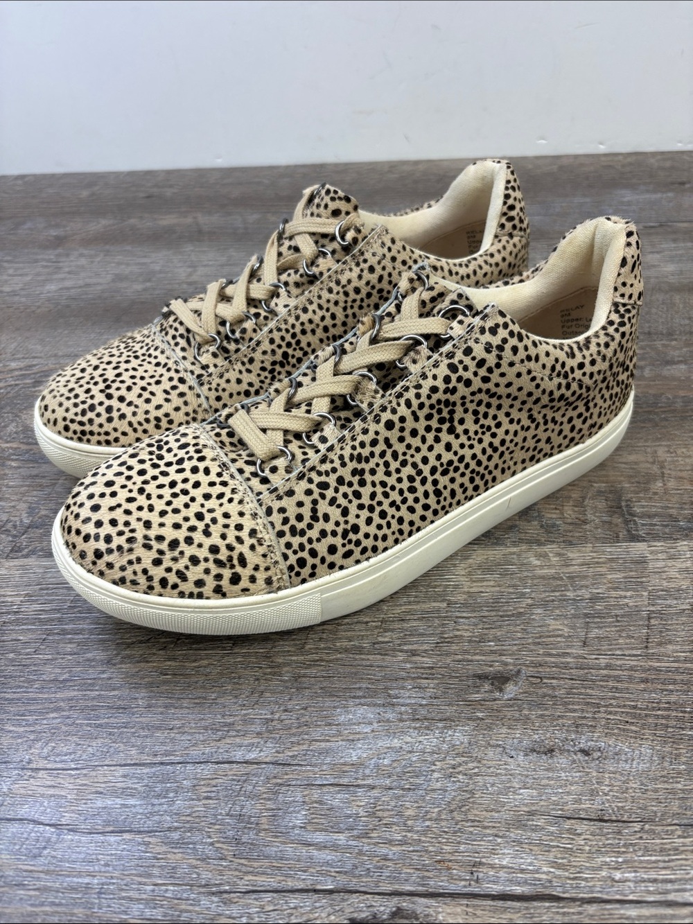 Coconuts by Matisse Cheetah Print Calf Hair Sneakers Women’s Size 9